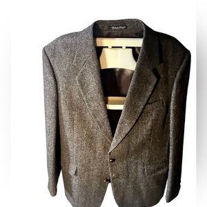 Robert Stock Made In Russia Mens Blazer Tweed 100% Wool 42R